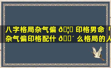 八字格局杂气偏 🦊 印格男命「杂气偏印格配什 🌴 么格局的人」